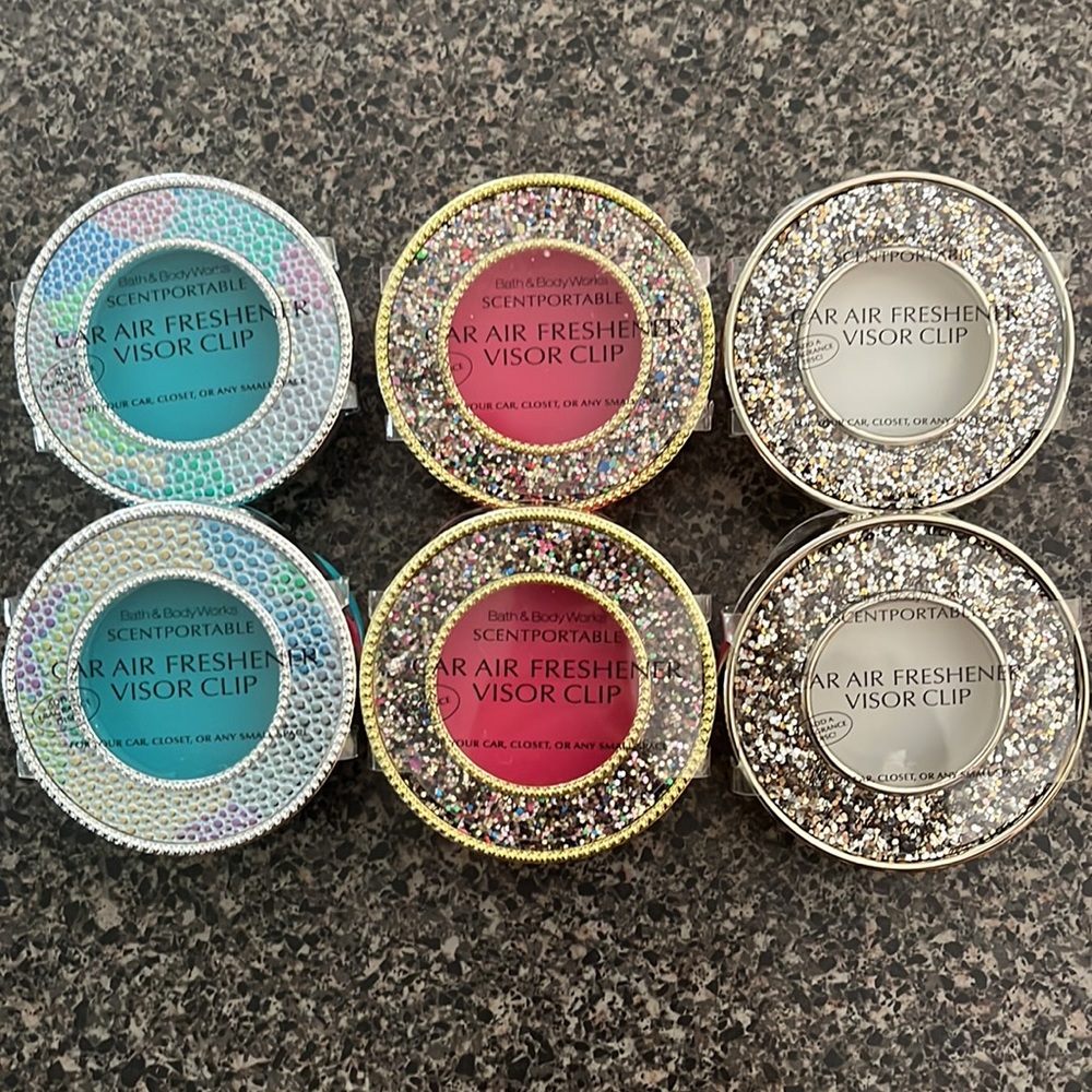 Bath and Body Works Sparkly Car Air Freshener Visor Clips